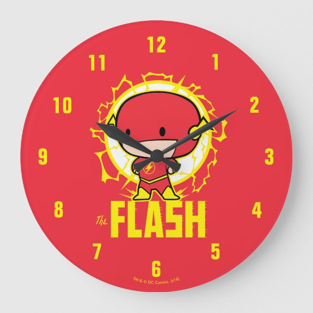 Relógio Grande Chibi Flash com eletricidade (Frente)