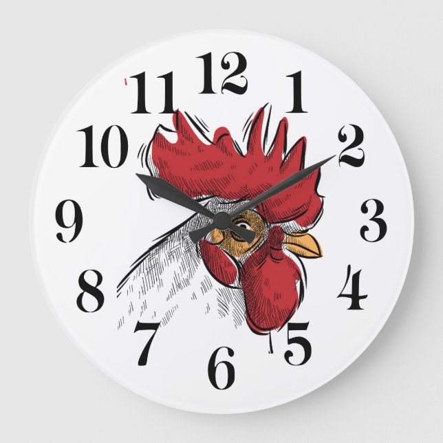 Relógio Grande Chicken Head Wall Clock (Frente)