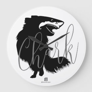 Relógio Grande Chihuahua + Shark = Chark