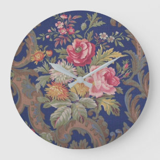 Relógio Grande Chintz floral vintage desbotado estilo vitoriano