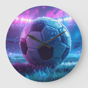 Relógio Grande Choque de futebol para horário desportivo perfeito