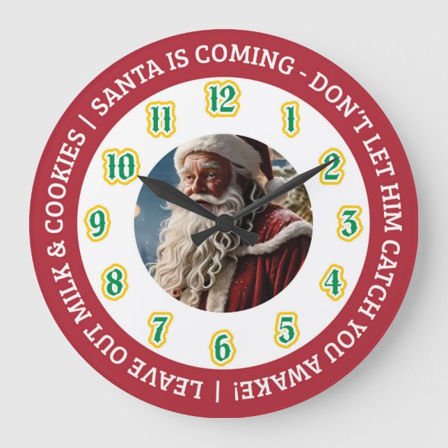 Relógio Grande Christmas Eve Santa Clock (Frente)