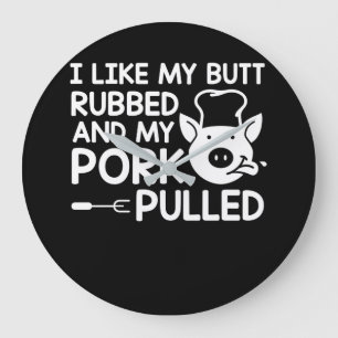 Relógio Grande Churrasco De Grelha, Como Porco De Bumbum Esfregad