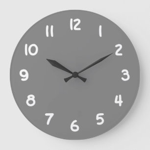 Relógio Grande Cinzas
