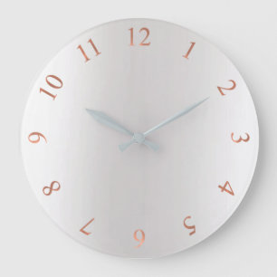 Relógio Grande Cinzas de Rosa de cobre com brilho Dourado prensam