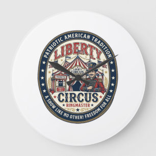 Relógio Grande Circo Patriótico Liberty Patriótico Mestre de Ceri
