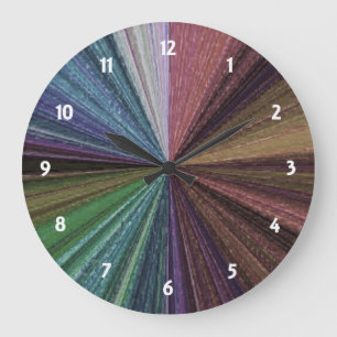 Relógio Grande Circular Gradient Earthy Rainbow