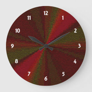 Relógio Grande Circular Gradient Patchwork Red to Green