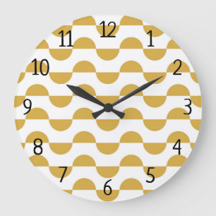 Relógio Grande Circulo semáforo ondulado divertido amarelo