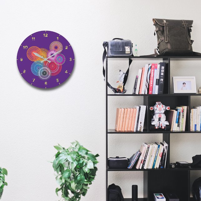 Relógio Grande Círculos multicoloridos (Criador carregado)