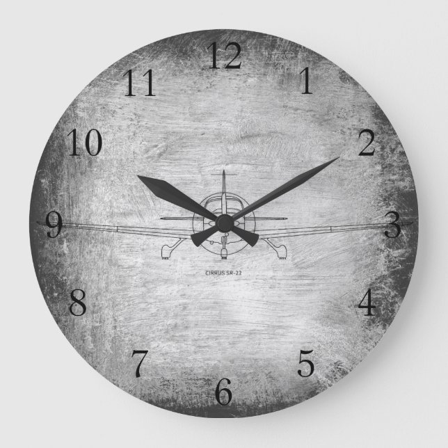 Relógio Grande Cirrus SR-22 Plane (Frente)