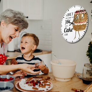 Relógio Grande Citação do bolo engraçado