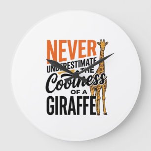 Relógio Grande Citação Engraçada de Girafa Camiseta Vintage Vetor