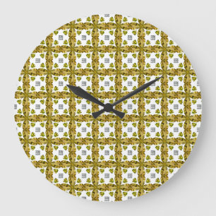 Relógio Grande Citrina Diamond Color Art, Amarelo
