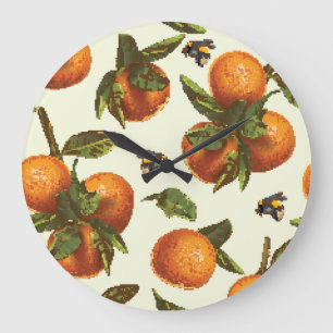 Relógio Grande Citrus & Bumblebee: Vintage sem carne