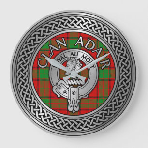 Relógio Grande Clan Adair Crest & Tartan Knot