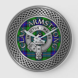 Relógio Grande Clan Armstrong Crest & Tartan Knot