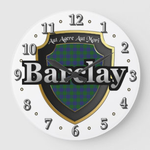 Relógio Grande Clan Barclay Tartan Scottish Dream Clock