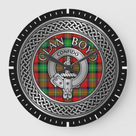 Relógio Grande Clan Boyd Crest e Tartan Knot