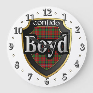 Relógio Grande Clan Boyd Tartan Scottish Dream Clock