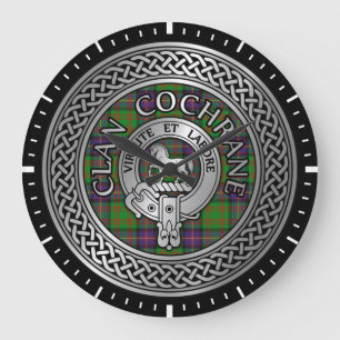 Relógio Grande Clan Cochrane Crest & Tartan Knot