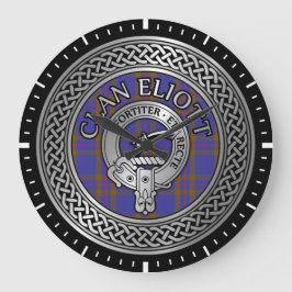 Relógio Grande Clan Eliott Crest & Tartan Knot