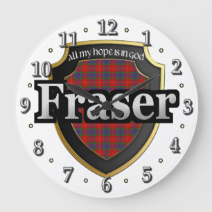 Relógio Grande Clan Fraser Tartan Scottish Dream Clock