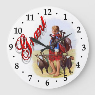 Relógio Grande Clan Grant Scottish Dream Clock