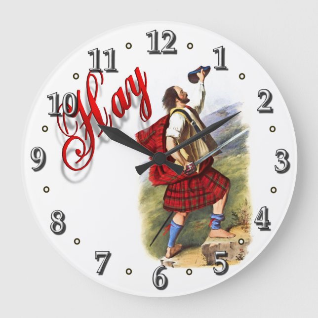 Relógio Grande Clan Hay Scottish Dream Clock (Frente)