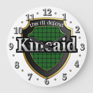 Relógio Grande Clan Kincaid Tartan Scottish Dream Clock