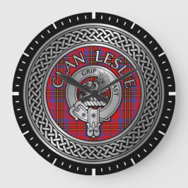 Relógio Grande Clan Leslie Crest & Tartan Knot