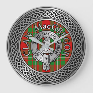 Relógio Grande Clan MacGregor Crest & Tartan Knot