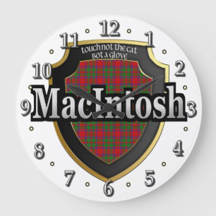 Relógio Grande Clan MacIntosh Tartan Scottish Dream Clock