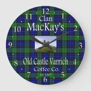 Relógio Grande Clan MacKay's Old Castle Varrich Coffee Co.