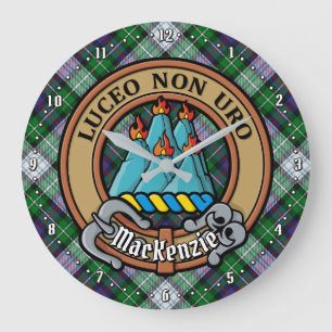 Relógio Grande Clan MacKenzie Crest over Dress Tartan