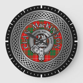 Relógio Grande Clan MacKinnon Crest & Tartan Knot Large Clock