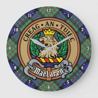 Relógio Grande Clan MacLaren Crest sobre Tartan