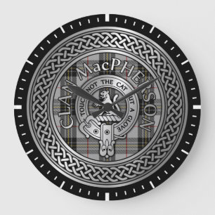 Relógio Grande Clan MacPherson Crest & Tartan Knot
