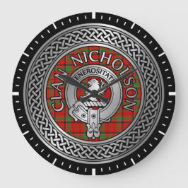 Relógio Grande Clan Nicholson Crest & Tartan Knot
