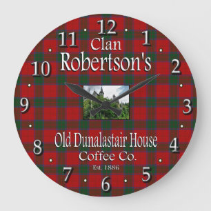Relógio Grande Clan Robertson's Old Dunalastair House Coffee Co.