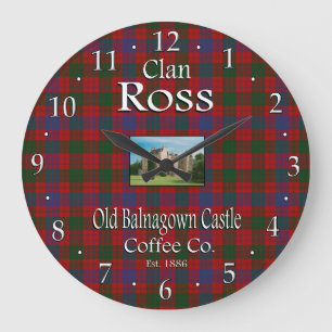 Relógio Grande Clan Ross Old Balnagown Castle Coffee Co.