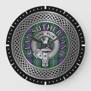 Relógio Grande Clan Sutherland Crest & Tartan Knot