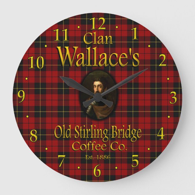 Relógio Grande Clan Wallace, a antiga ponte Stirling Coffee Co. (Frente)