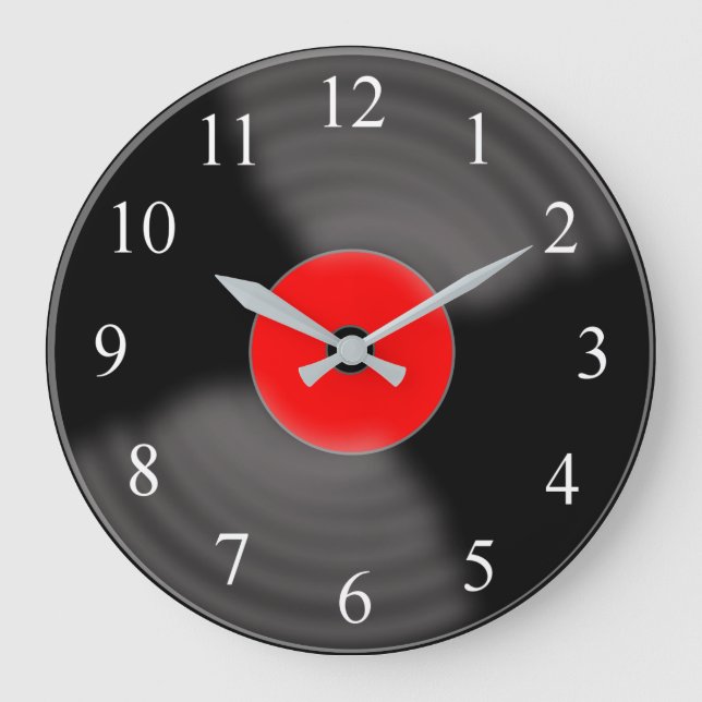 Relógio Grande Classic Vinyl Record Wall Clock (Frente)