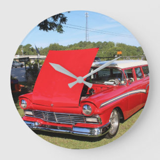 Relógio Grande CLÁSSICO 55 VELHO FORD WAGON Wall Clock