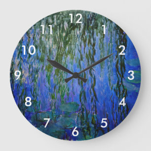 Relógio Grande Claude Monet - Nenúfares com salgueiro chorão