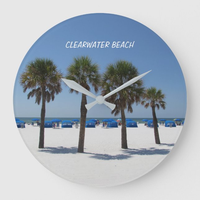 Relógio Grande Clearwater Beach Florida Clock (Frente)