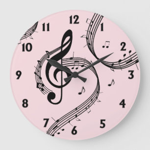 Relógio Grande Climactic G Clef Pink