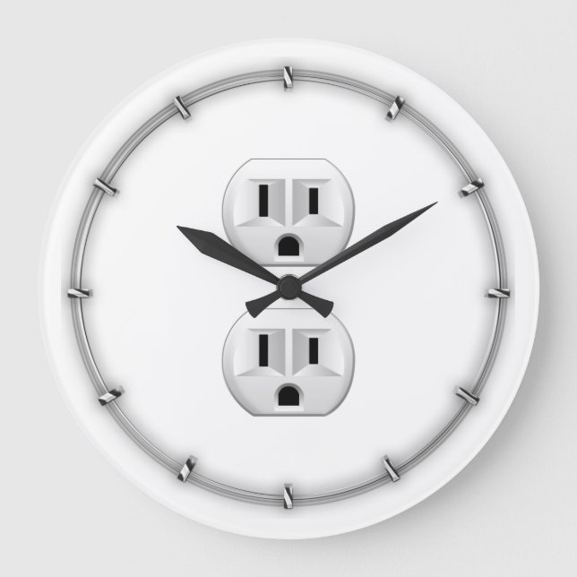 Relógio Grande Clique elétrico da tomada para personalizar a (Frente)