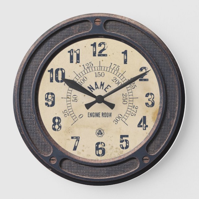 Relógio Grande Clock da Parede da Estação de Trem de Vintagem Ste (Frente)